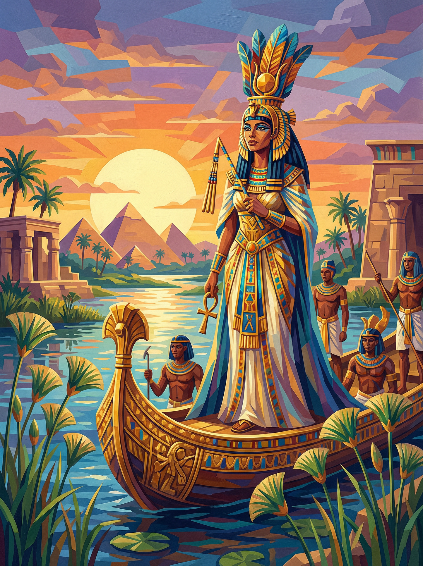 Nile Queen’s Journey (100 Color Diamond Painting) Diamond Painting kit