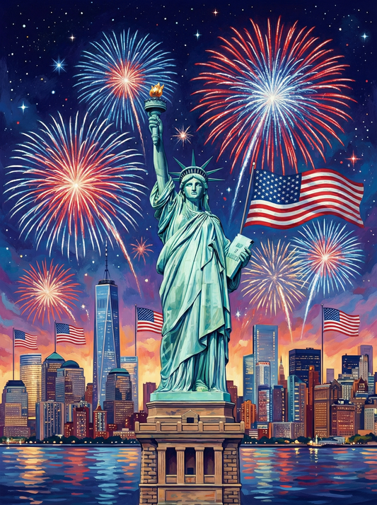 Liberty Fireworks Night (Diamond Painting)