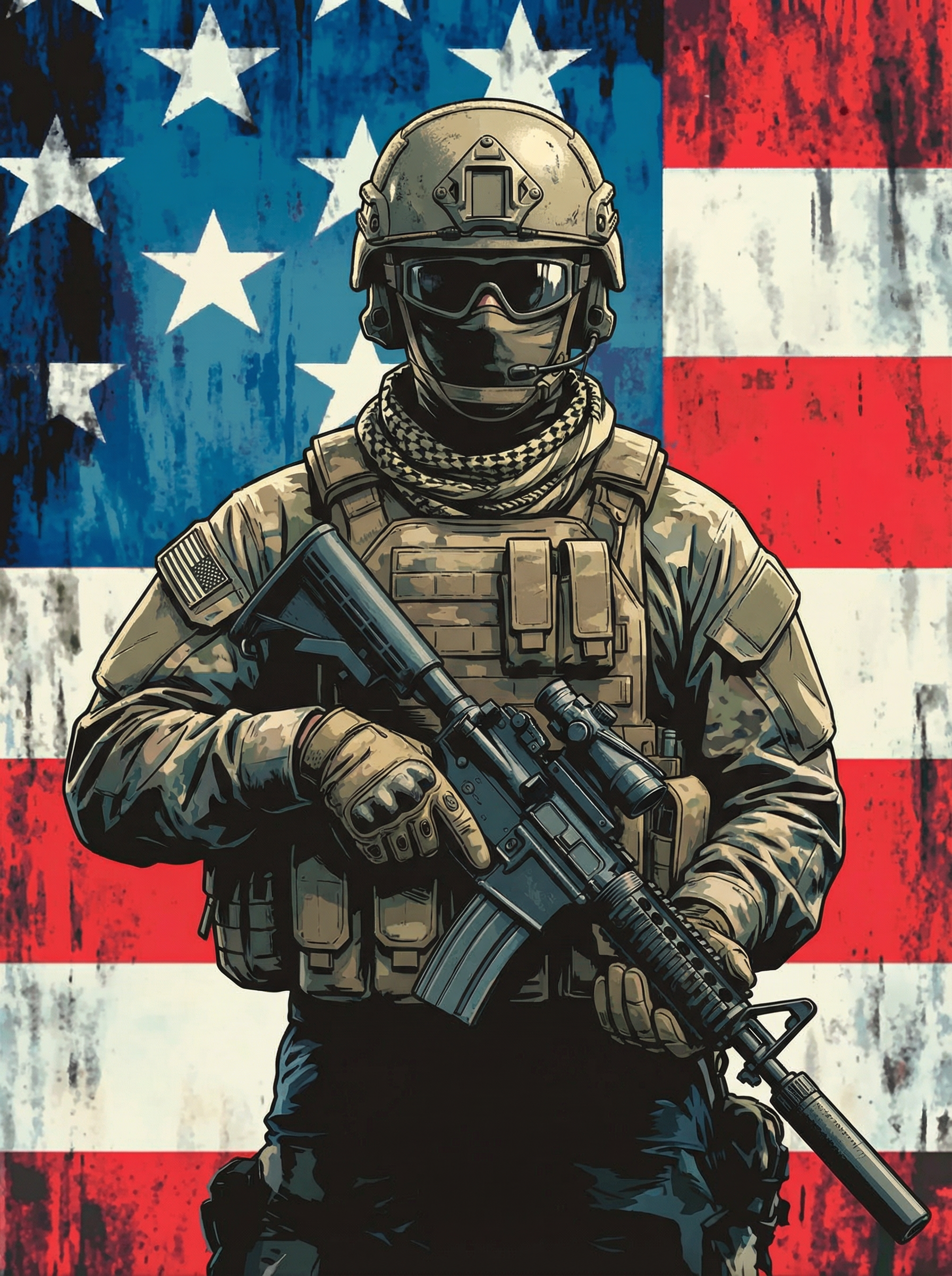 American Soldier Resolve (Diamond Painting) Diamond Painting kit