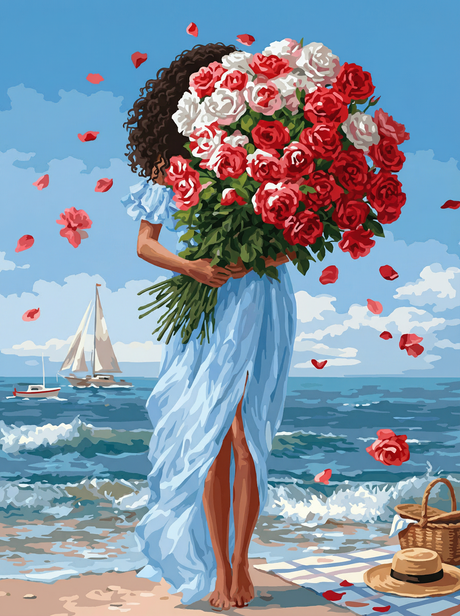 Seaside Rose Embrace (Diamond Painting) Diamond Painting kit