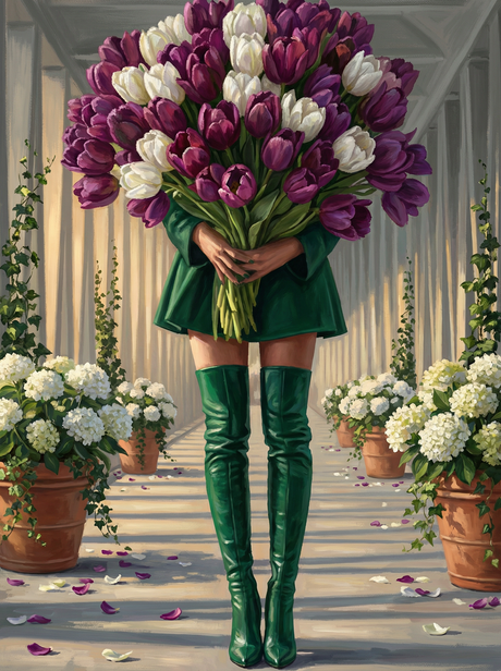 Tulip Garden Muse (Diamond Painting) Diamond Painting kit