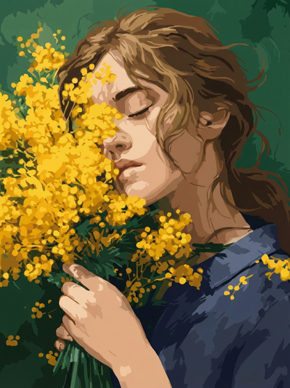 Golden Mimosa Dream (Diamond Painting) Diamond Painting kit
