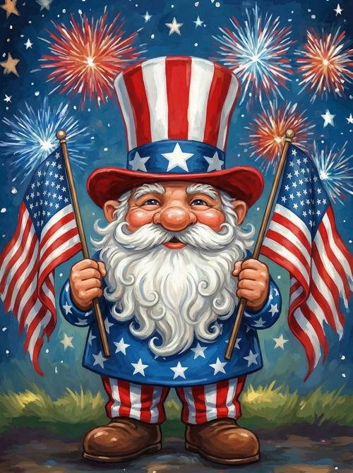 Stars and Stripes Gnome (Diamond Painting) Diamond Painting kit