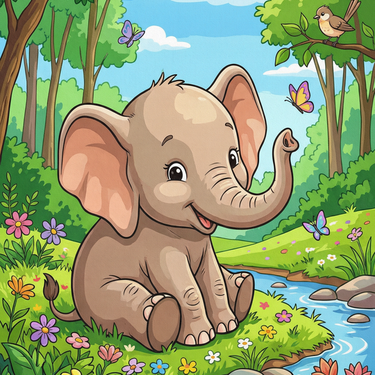 Forest Joyful Elephant