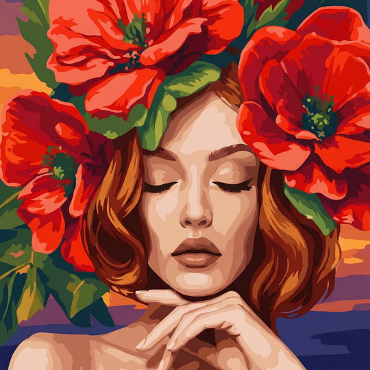 Floral Serenity Portrait