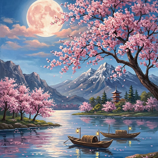 Moonlit Sakura Passage