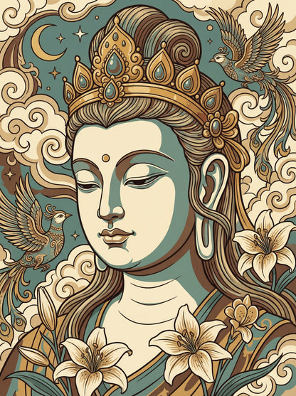 Celestial Lotus Empress (Diamond Painting) Diamond Painting kit