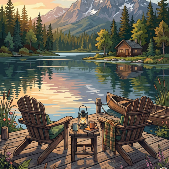 Mountain Lake Lantern