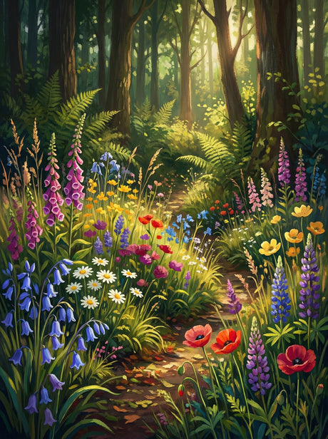 Woodland Floral Path (Diamond Painting) Diamond Painting kit