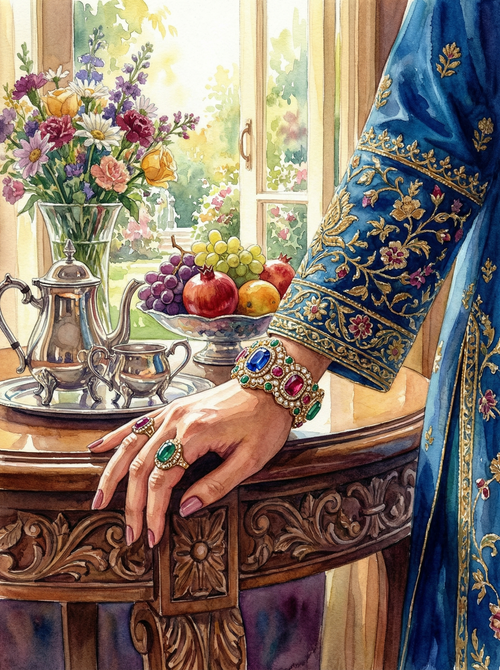 Sapphire Tea Elegance (Diamond Painting) Diamond Painting kit