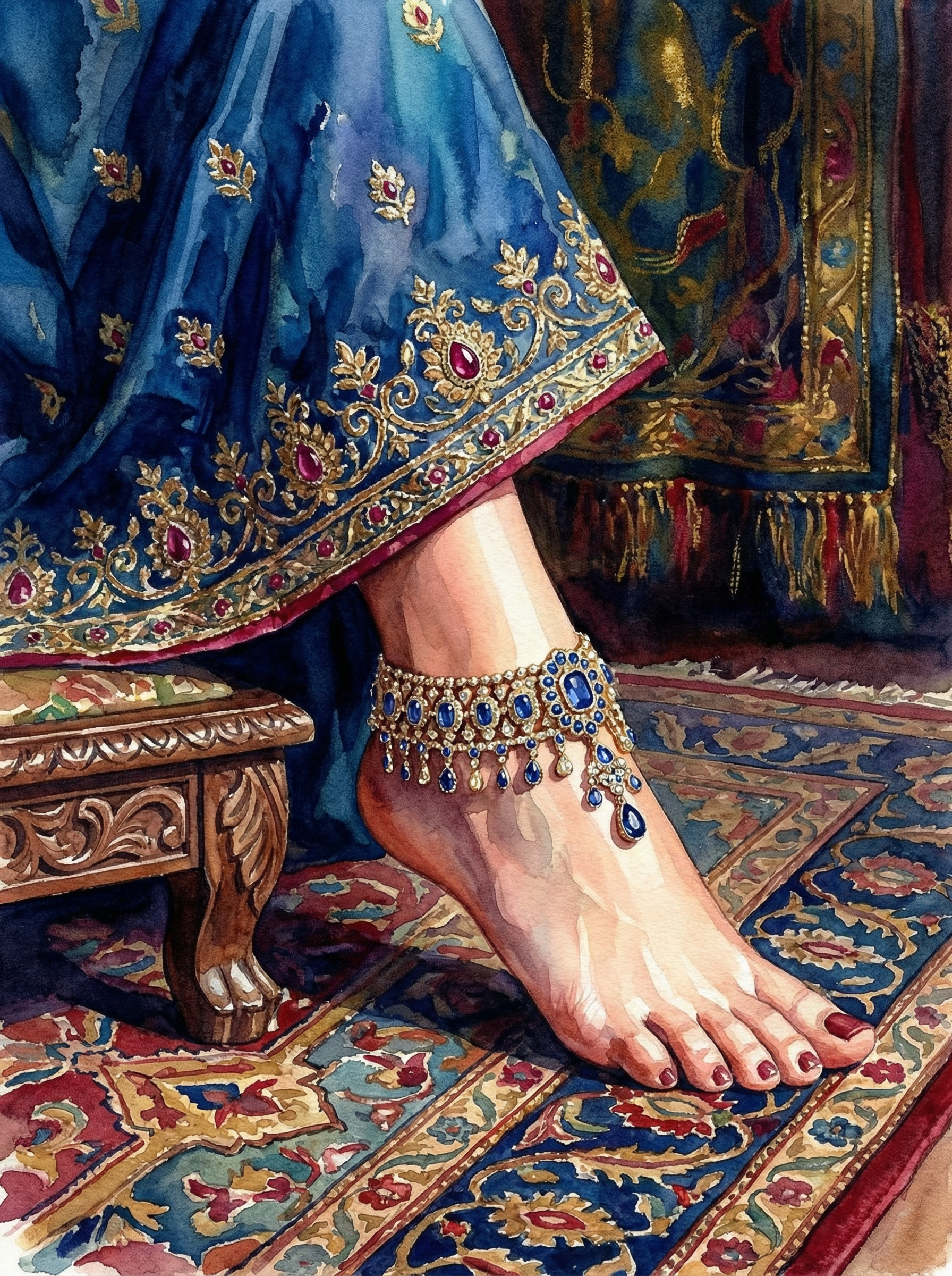 Sapphire Anklet (100 Color Diamond Painting) Diamond Painting kit