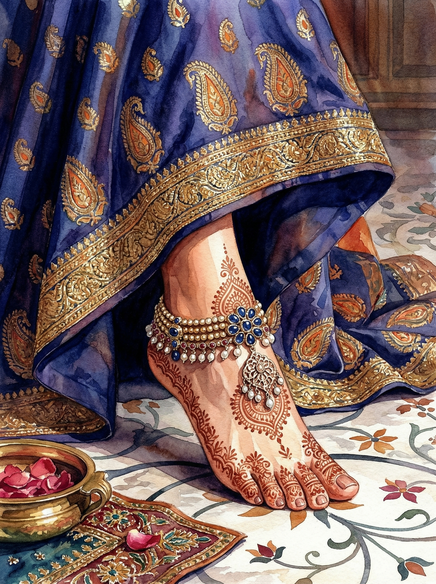 Henna and Gold (100 Color Diamond Painting) Diamond Painting kit