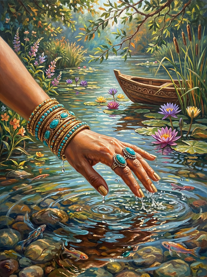 Lotus Water Whispers (Diamond Painting) Diamond Painting kit