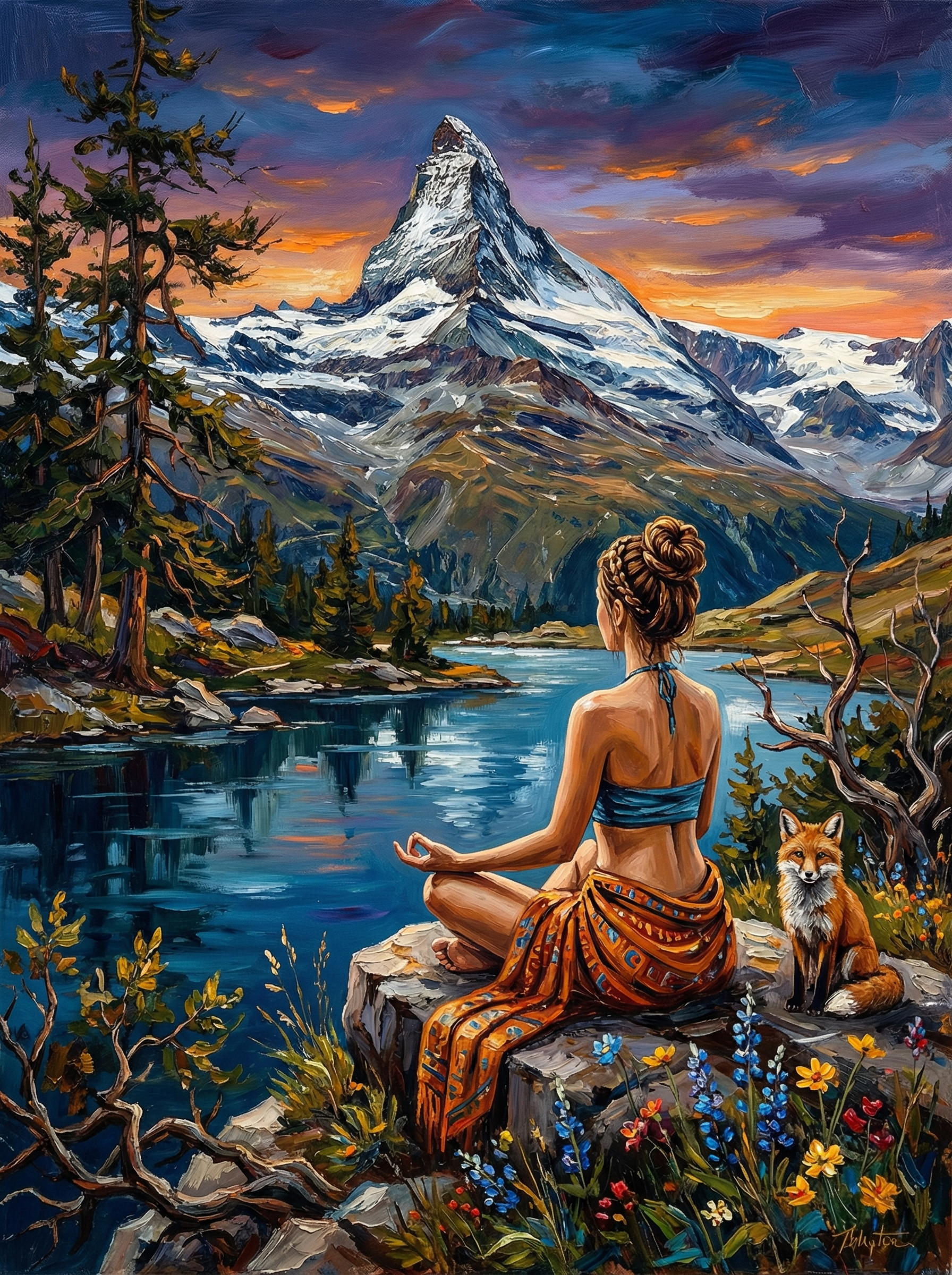 Twilight Meditation (100 Color Diamond Painting) Diamond Painting kit