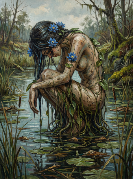 Marshborn Blue Lotus (Diamond Painting) Diamond Painting kit
