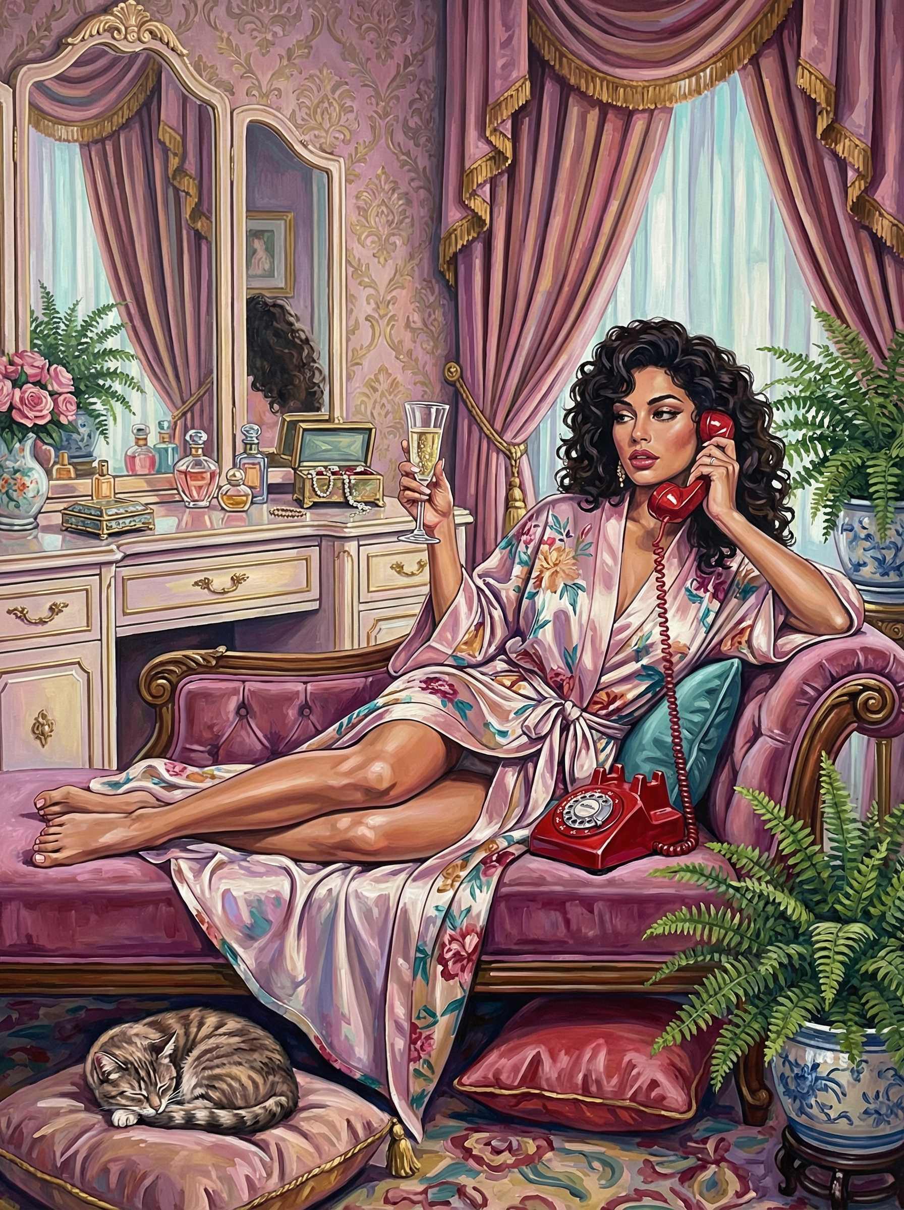 Velvet Phone Affair (Diamond Painting) Diamond Painting kit