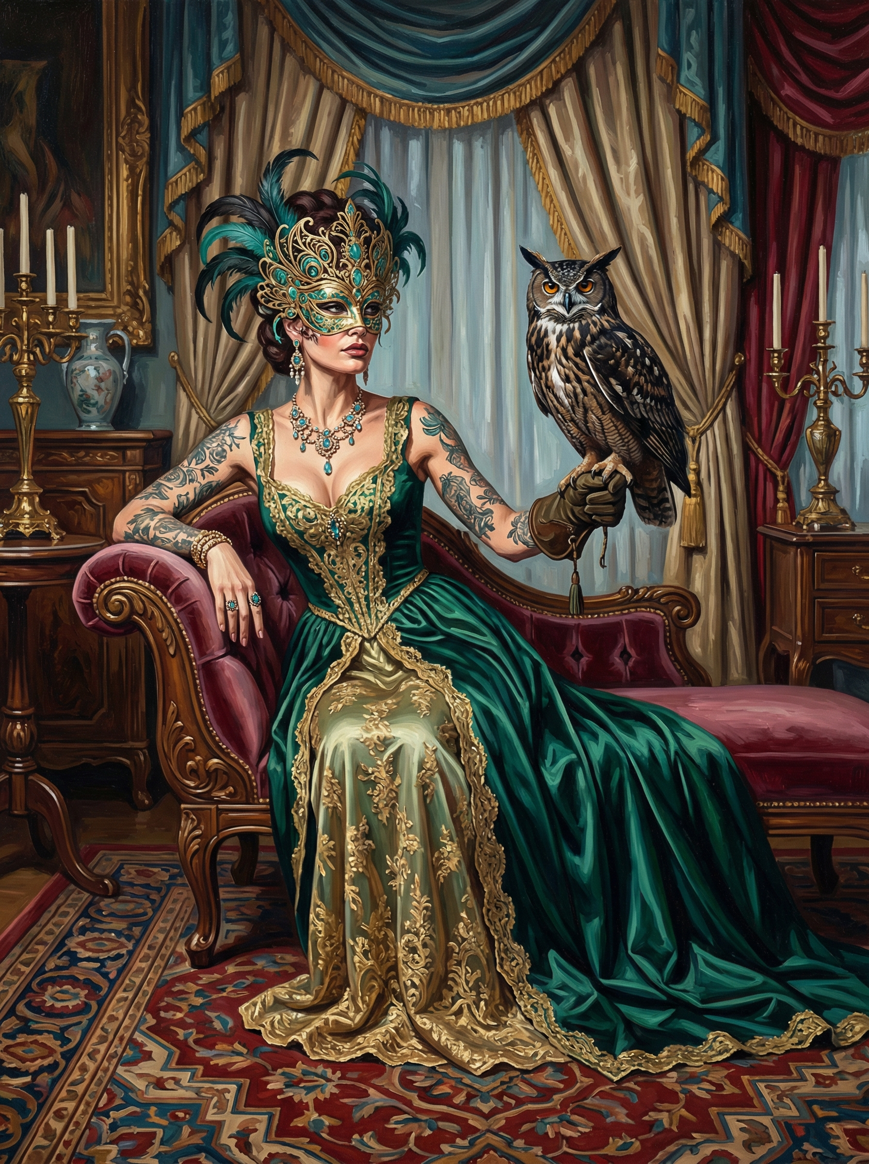 Emerald Masquerade Keeper (Diamond Painting)