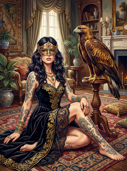 Midnight Masked Empress (150 Color Diamond Painting)