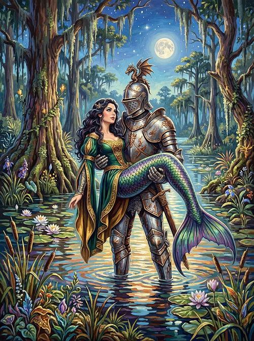 Moonlit Swamp Devotion (Diamond Painting) Diamond Painting kit