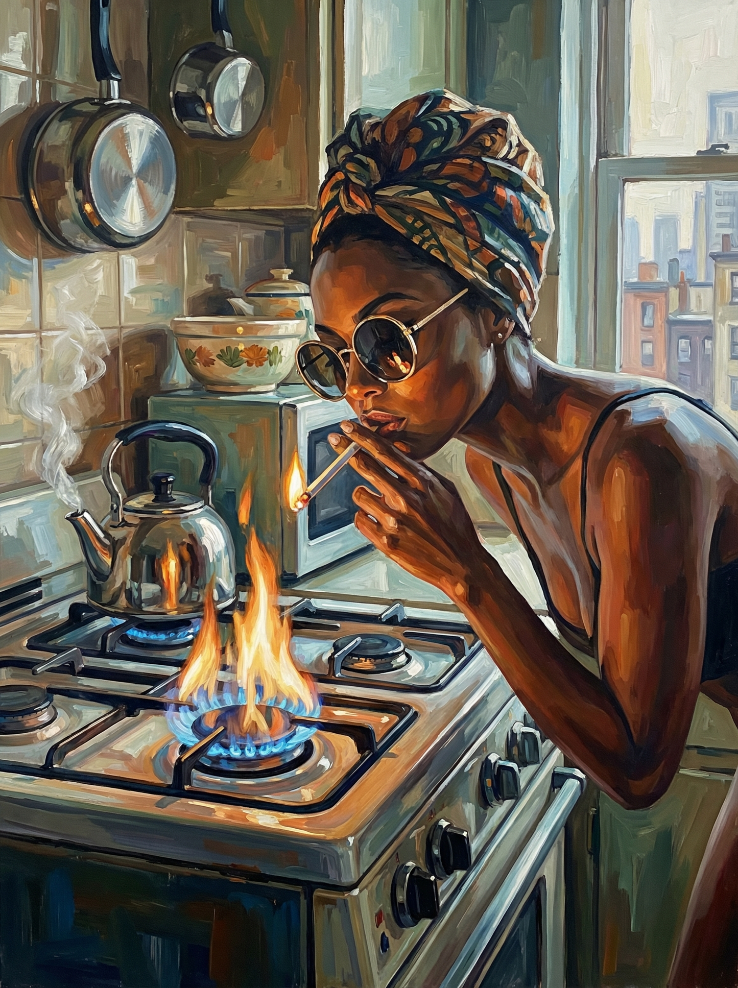 Kitchen Flame (100 Color Diamond Painting)
