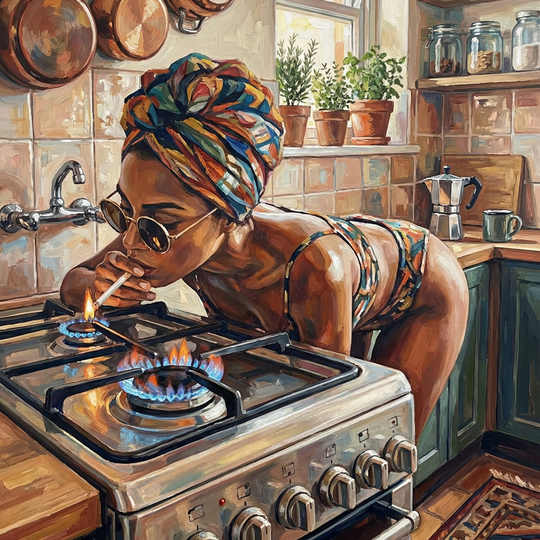 Kitchen Flame Rebel (Diamond Painting)