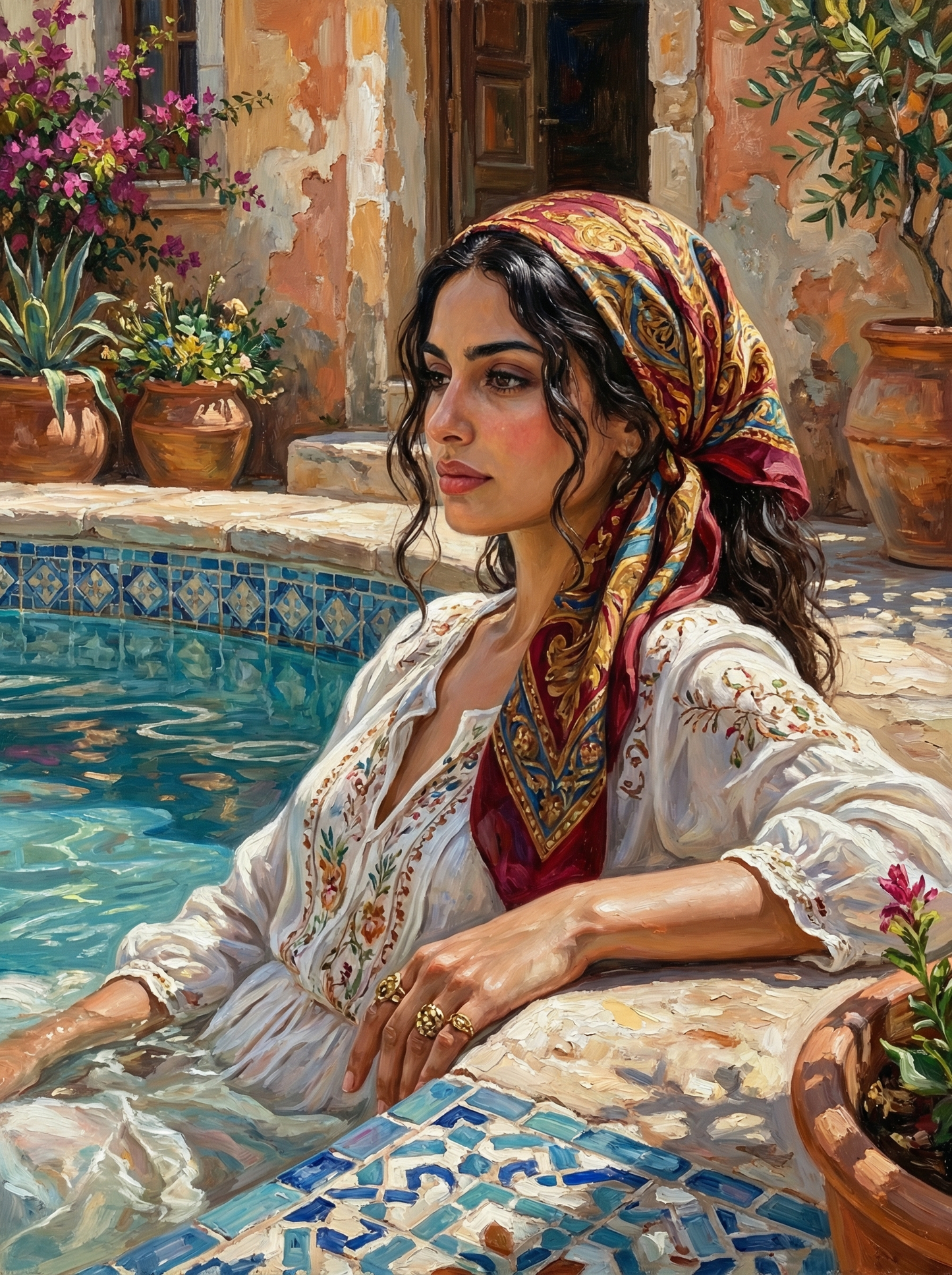 Sunlit Courtyard Reverie