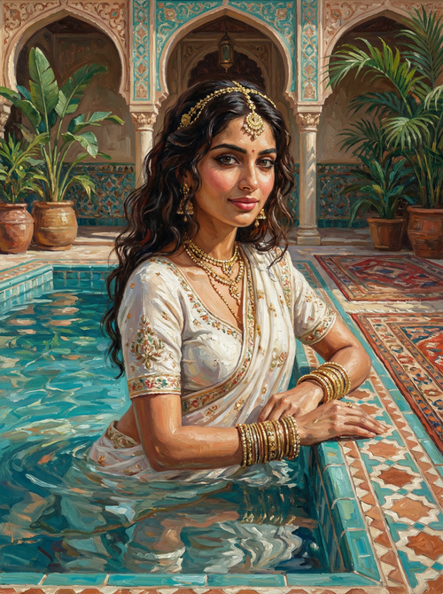 Golden Poolside Grace