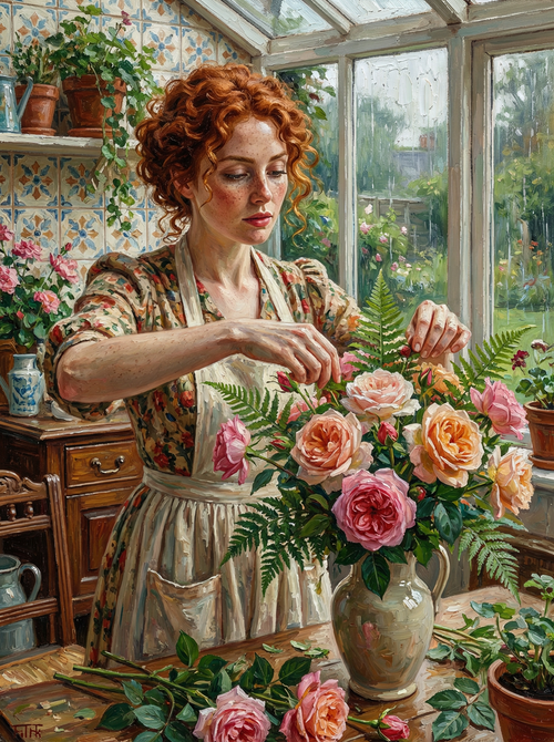Garden Rose Arrangement (Diamond Painting) Diamond Painting kit