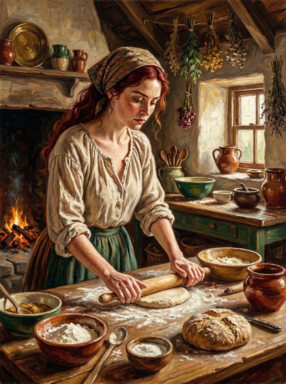 Rustic Hearth Baker (Diamond Painting) Diamond Painting kit