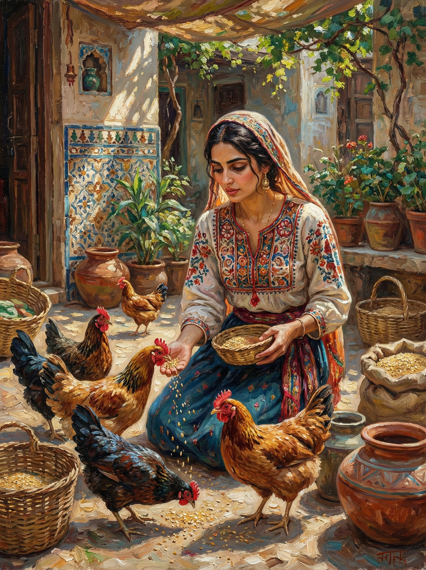 Morning Feed (100 Color Diamond Painting)