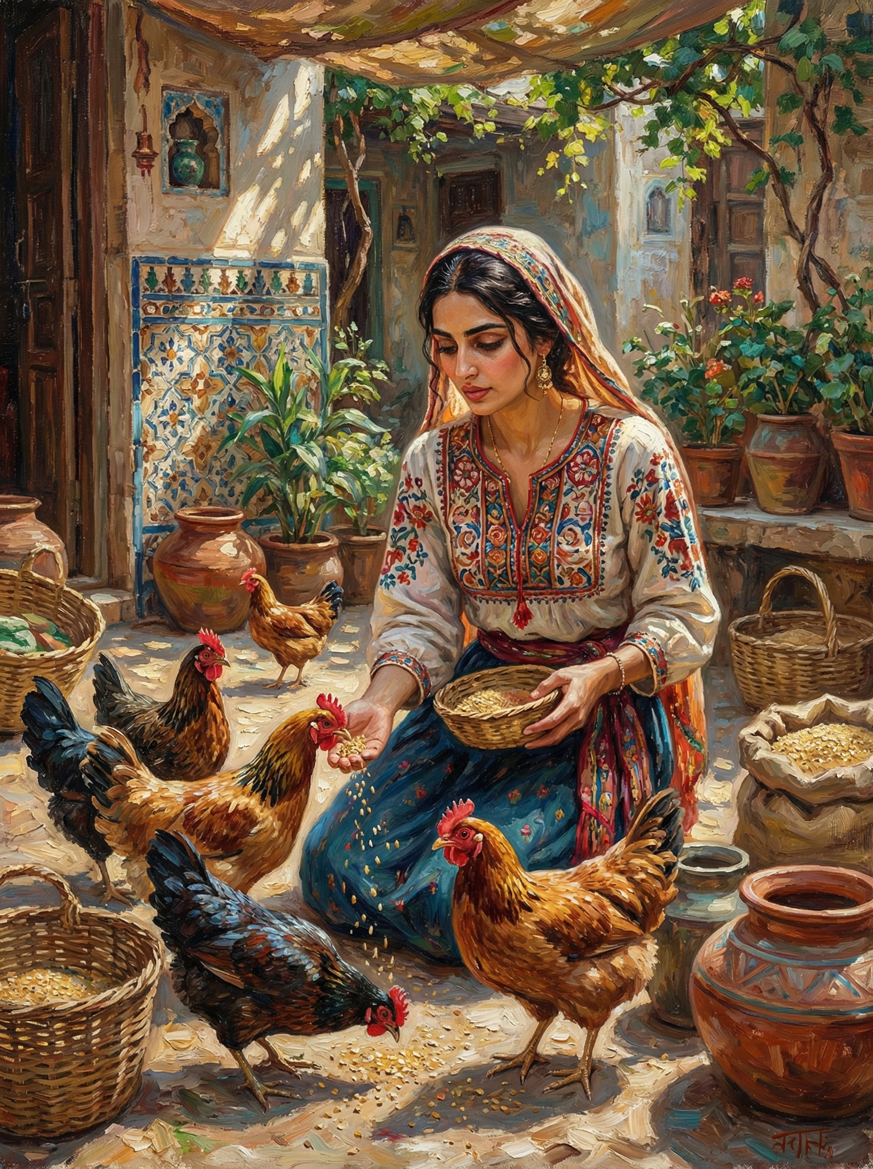 Morning Feed (100 Color Diamond Painting)