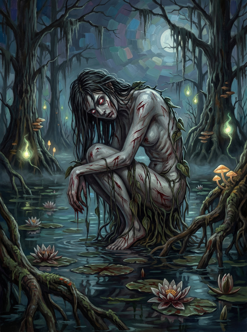 Moonlit Bog Revenant (100 Color Diamond Painting) Diamond Painting kit