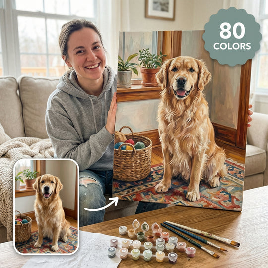 80 Color Pet Custom Paint by Numbers