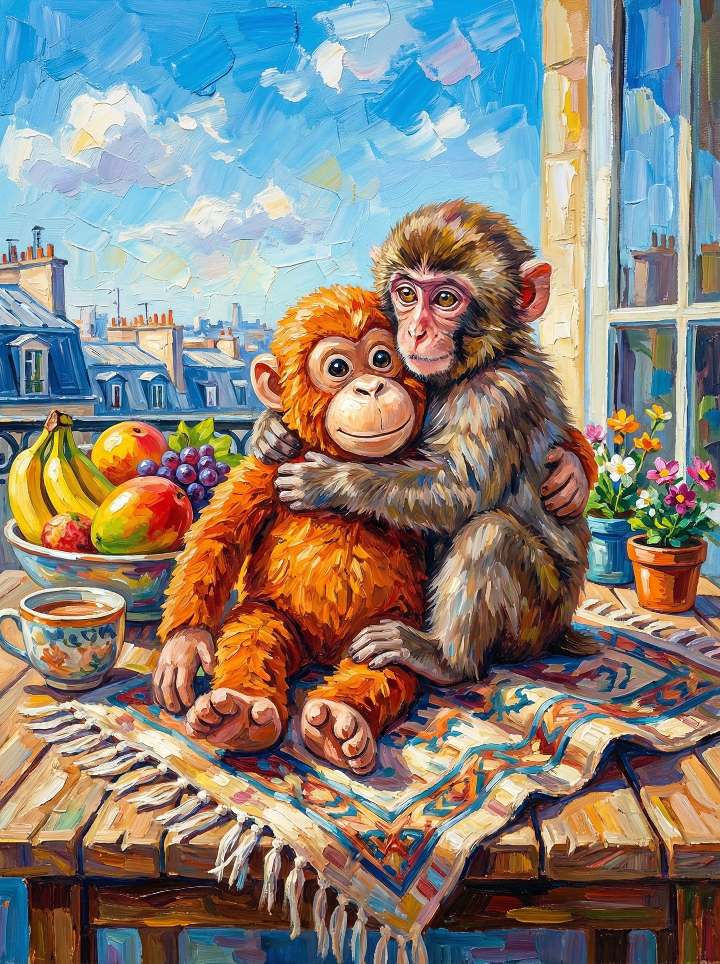 Punch & The Windowlight Embrace (100 Color Diamond Painting) Diamond Painting kit