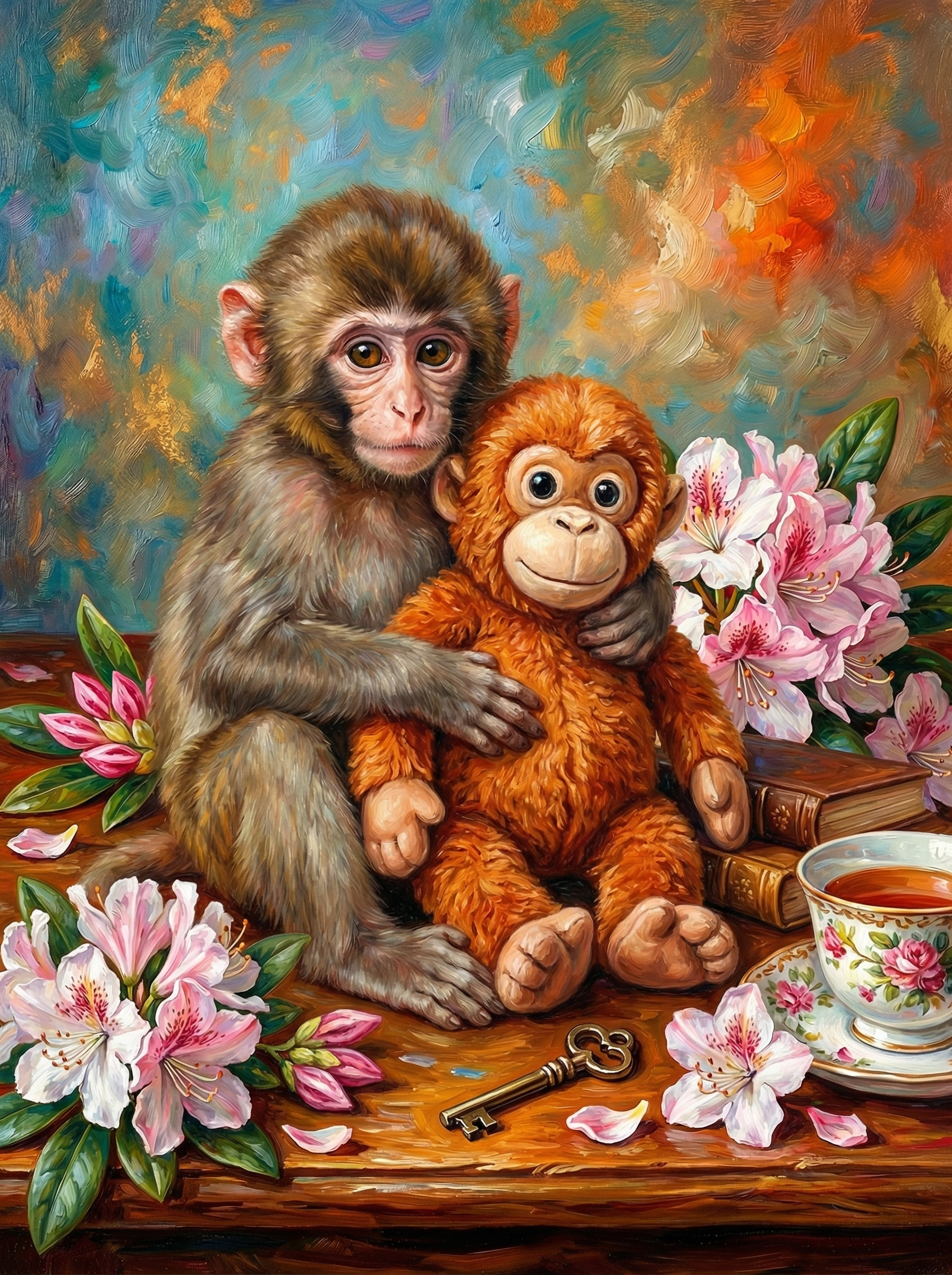 Punch Among Pink Blossoms (100 Color Diamond Painting)