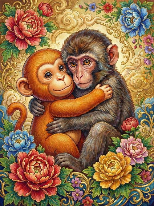 Punch’s Forever Hug (100 Color Diamond Painting) Diamond Painting kit