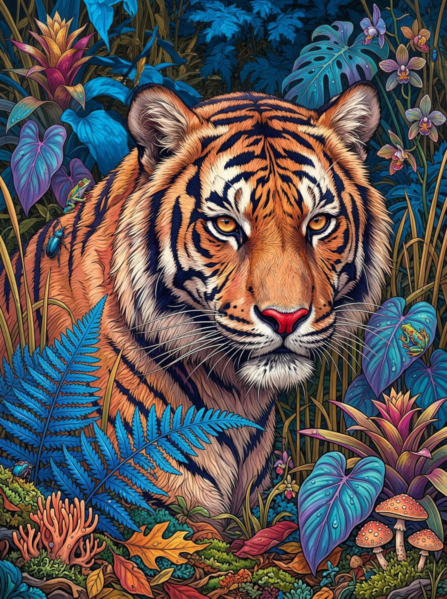 Jungle Tiger Watcher (Diamond Painting)