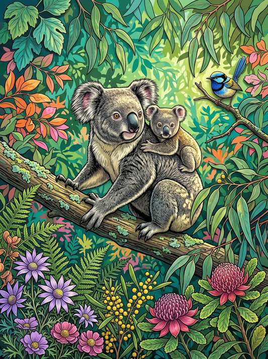 Koala Forest Embrace (Diamond Painting)