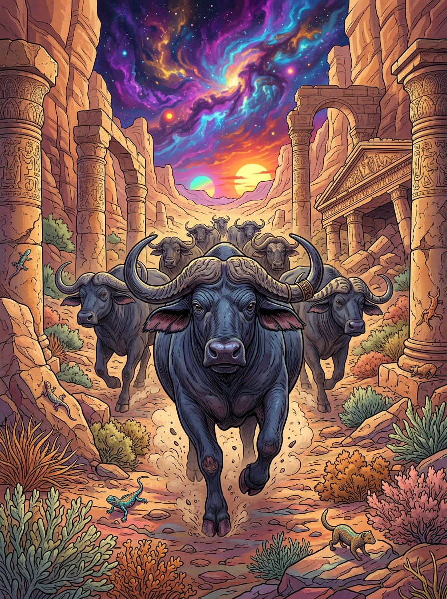 Celestial Canyon Buffalo (Diamond Painting) Diamond Painting kit