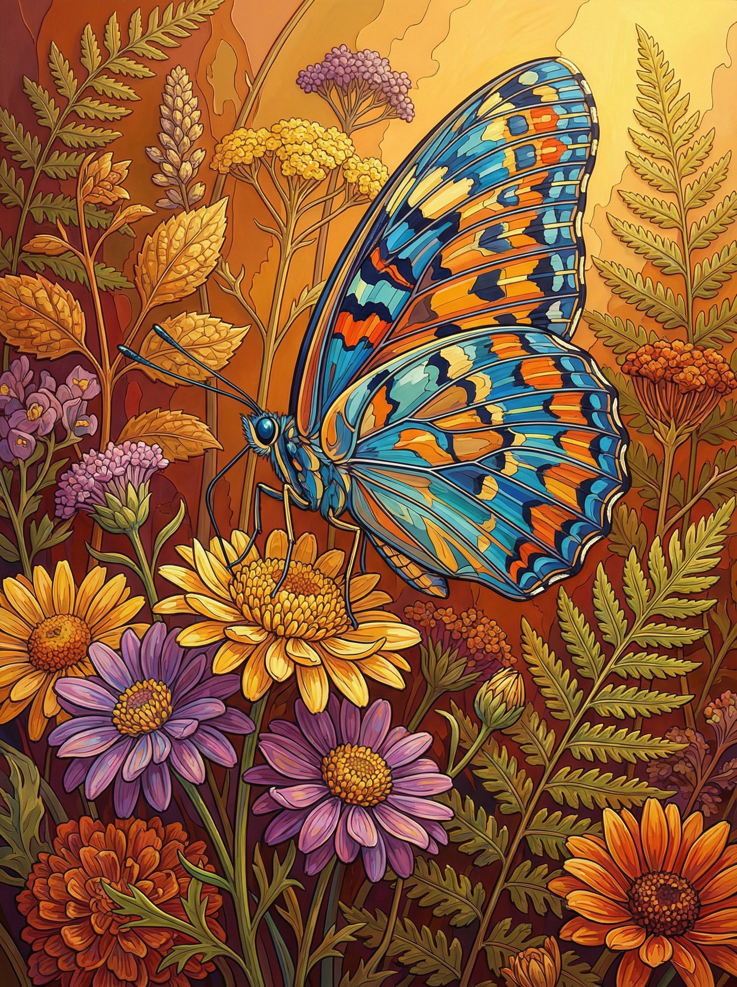 Amber Garden Butterfly (Diamond Painting) Diamond Painting kit