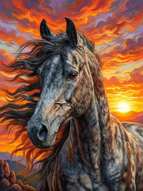 Wildfire Sky Horse (Diamond Painting) Diamond Painting kit