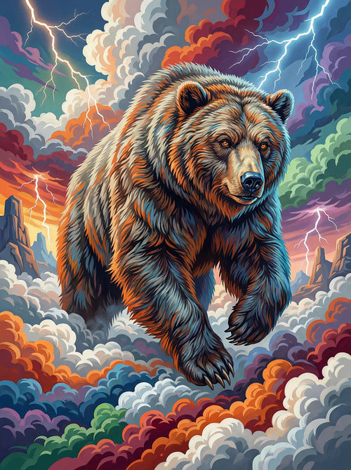 Stormborn Mountain Bear (100 Color Diamond Painting) Diamond Painting kit