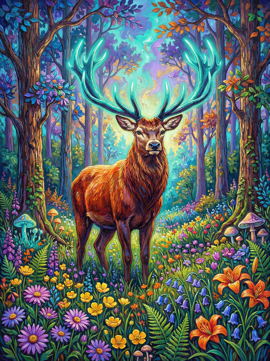 Aurora Crown Stag (Diamond Painting)