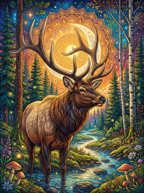 Celestial Sunhart Elk (Diamond Painting) Diamond Painting kit