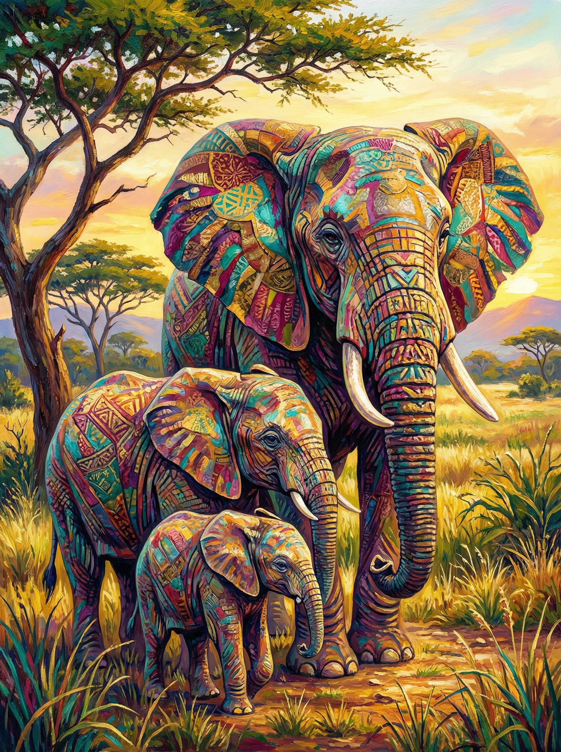 Savanna Mosaic Majesty (Diamond Painting)