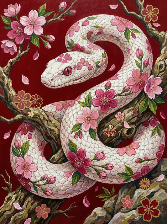 Crimson Blossom Viper (Diamond Painting)