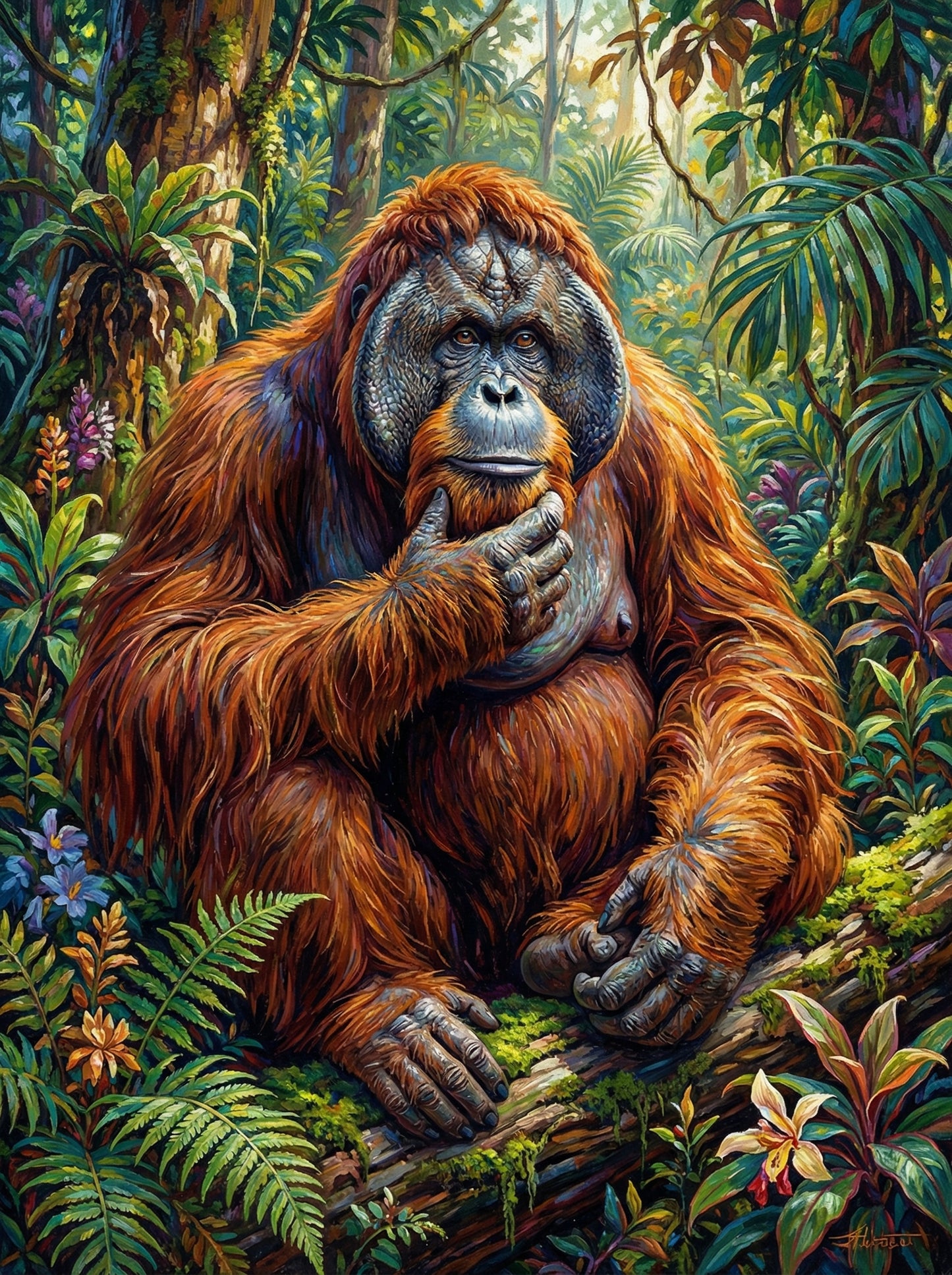 Jungle Sage Orangutan (Diamond Painting) Diamond Painting kit