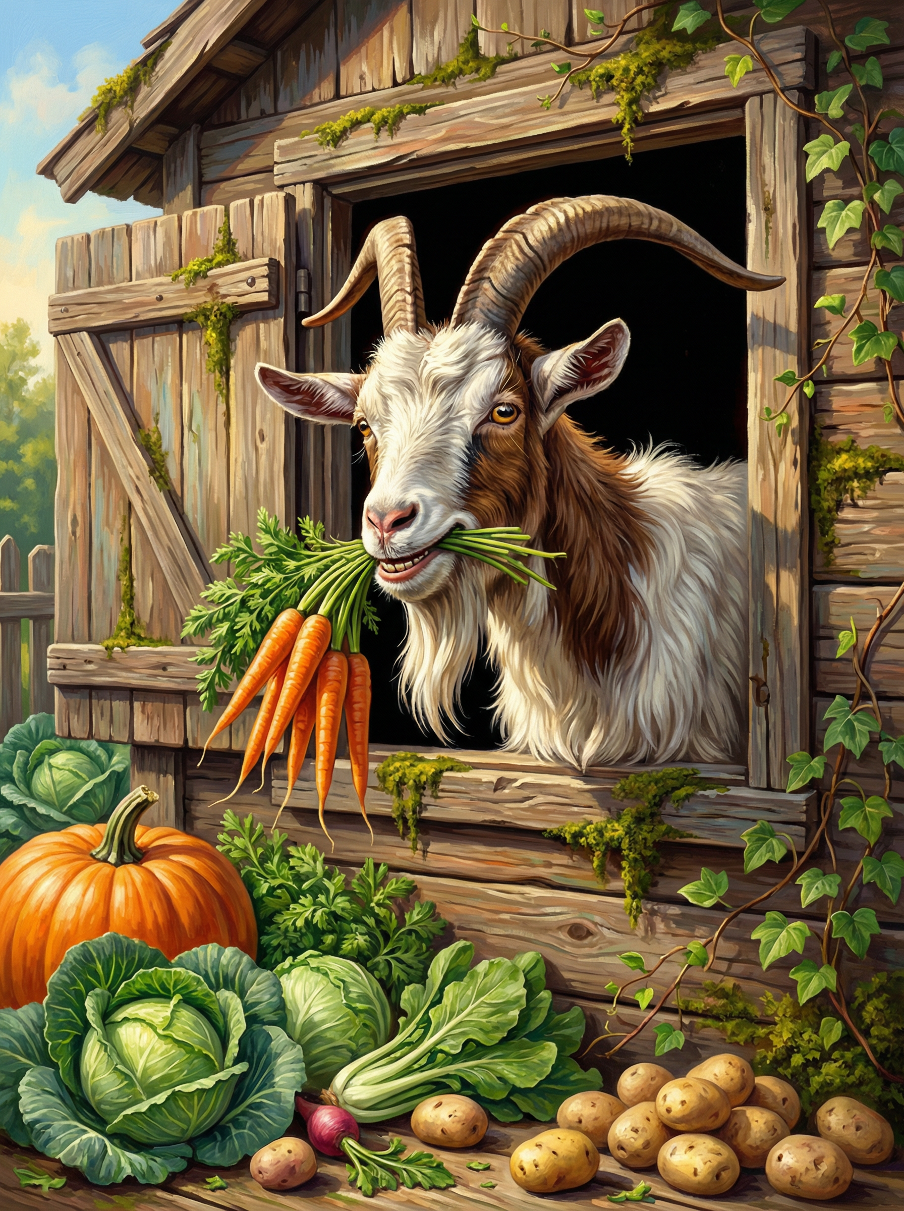 Barnyard Harvest Thief (Diamond Painting) Diamond Painting kit