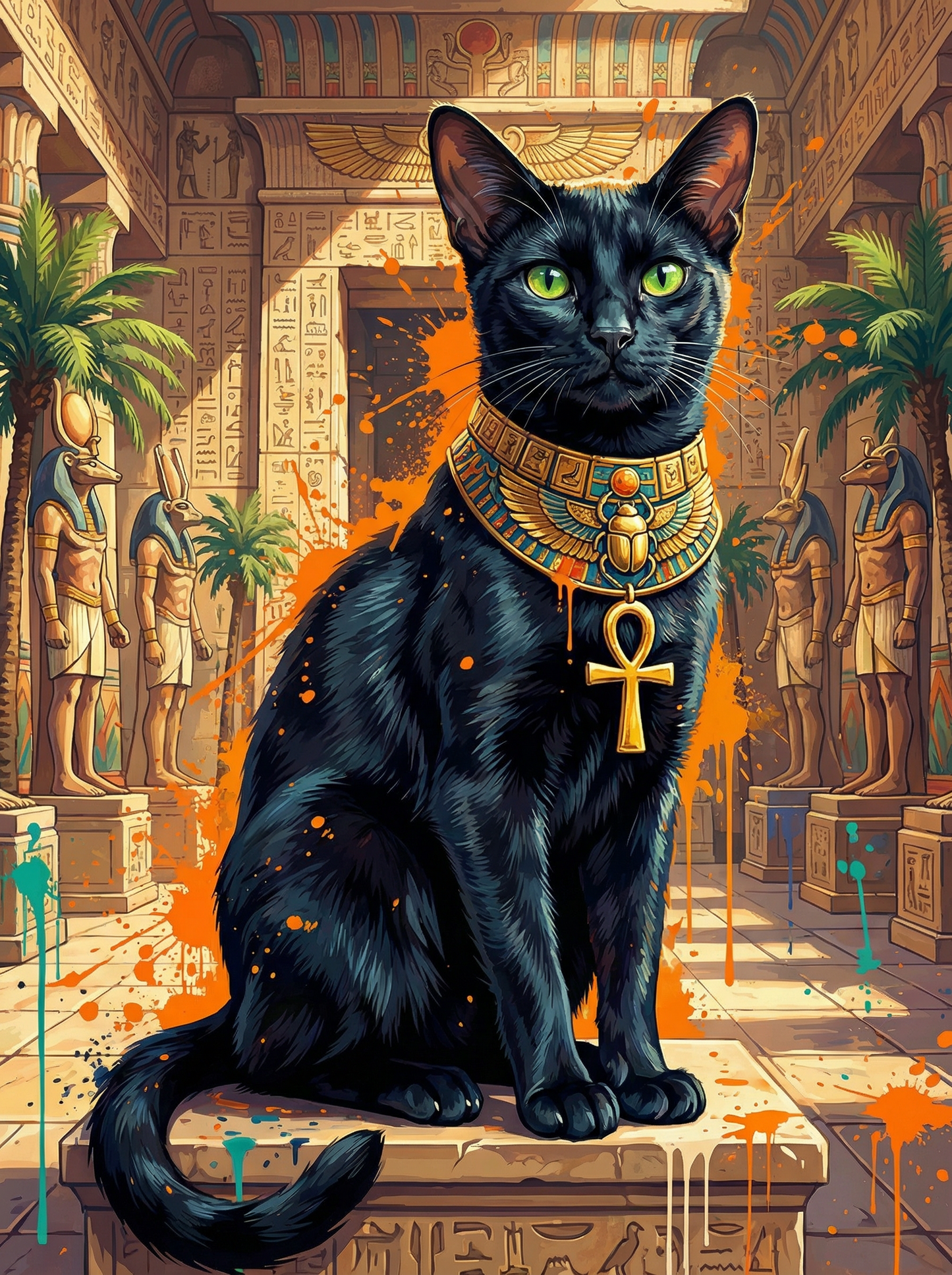 Emerald Temple Bastet (Diamond Painting) Diamond Painting kit