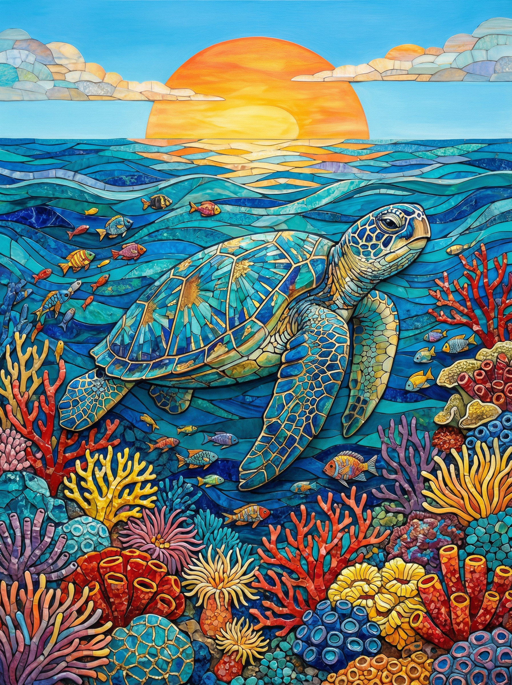 Coral Kingdom Voyager (100 Color Diamond Painting) Diamond Painting kit